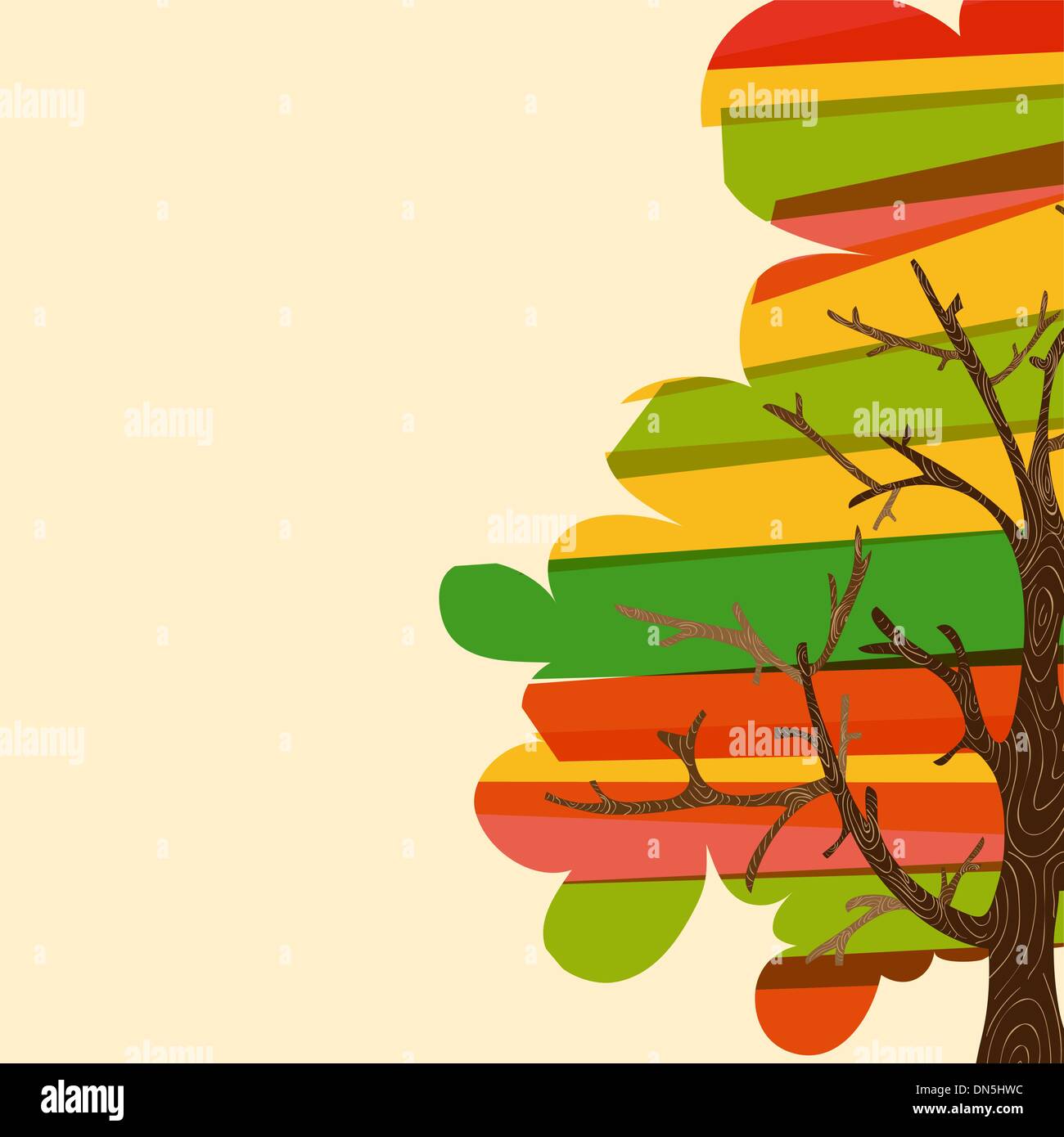 Multicolor tree background Stock Vector