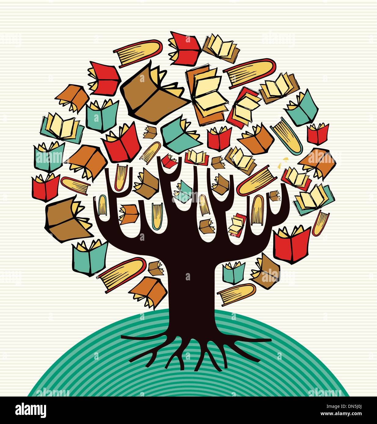 Concept design art books tree Stock Vector Image & Art Alamy