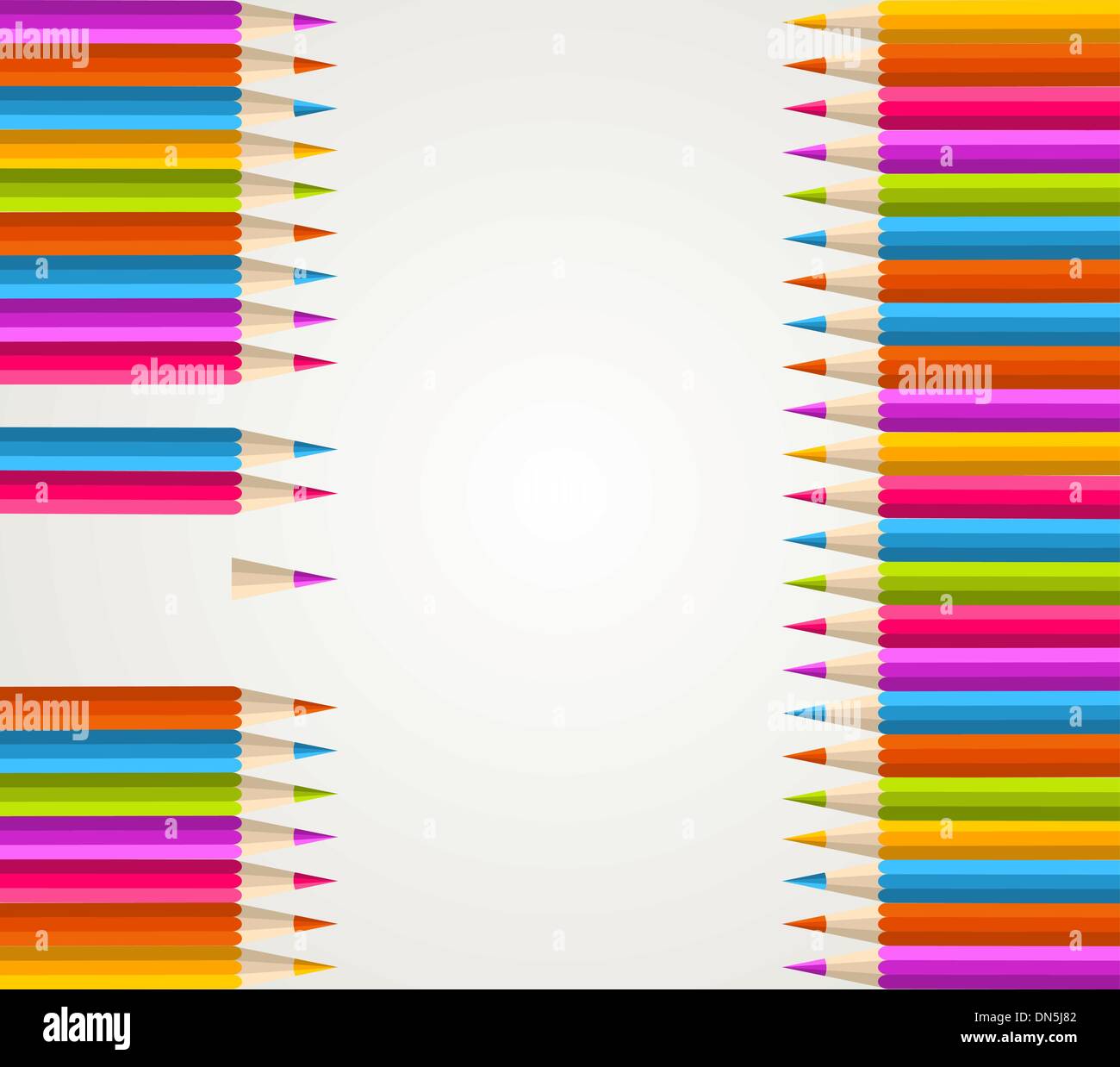 Color pencil set seamless pattern Stock Vector