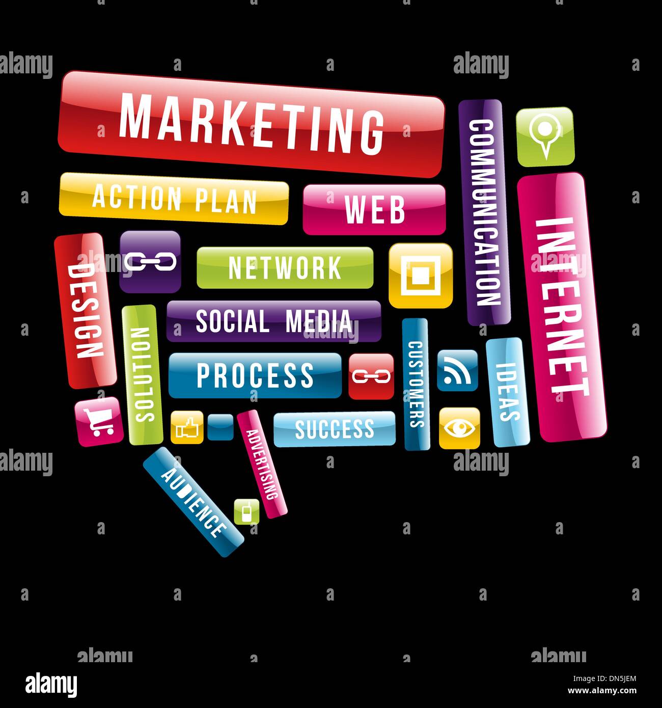 Internet Marketing speech bubble Stock Vector