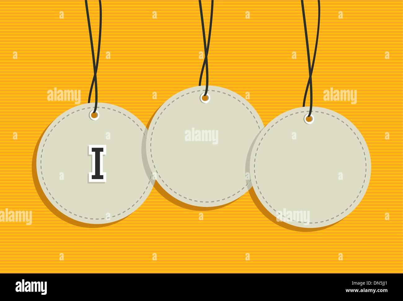 Hanging i love summer sign icons set Stock Vector