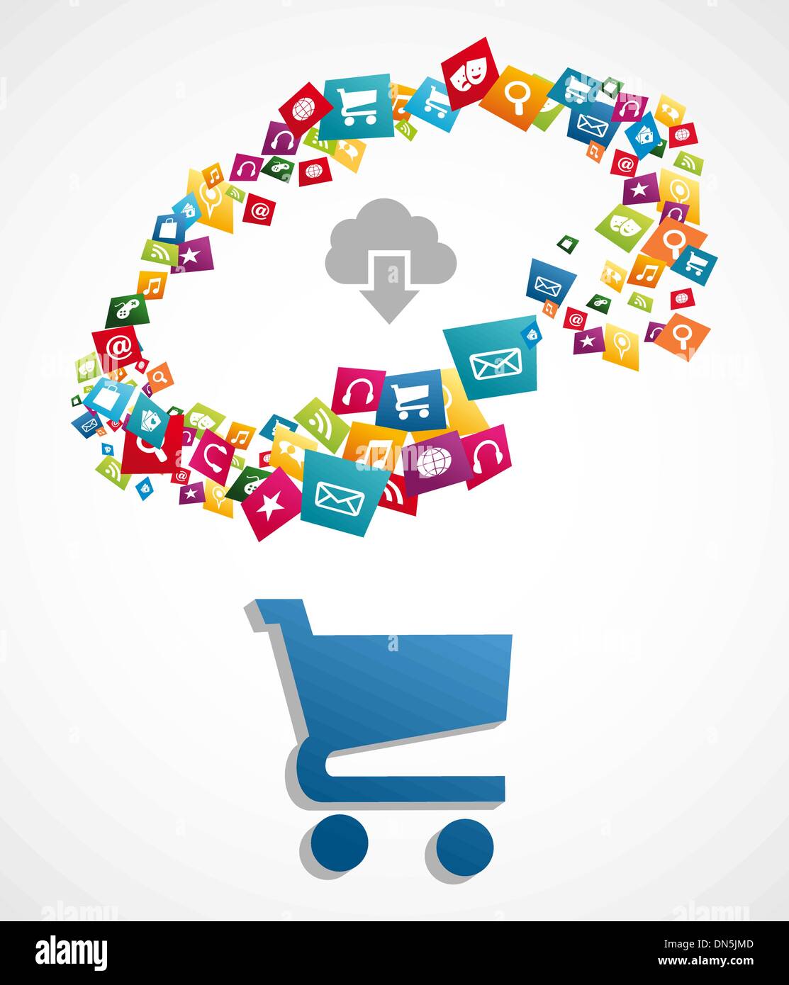 Cloud computing applications stock vector image art alamy