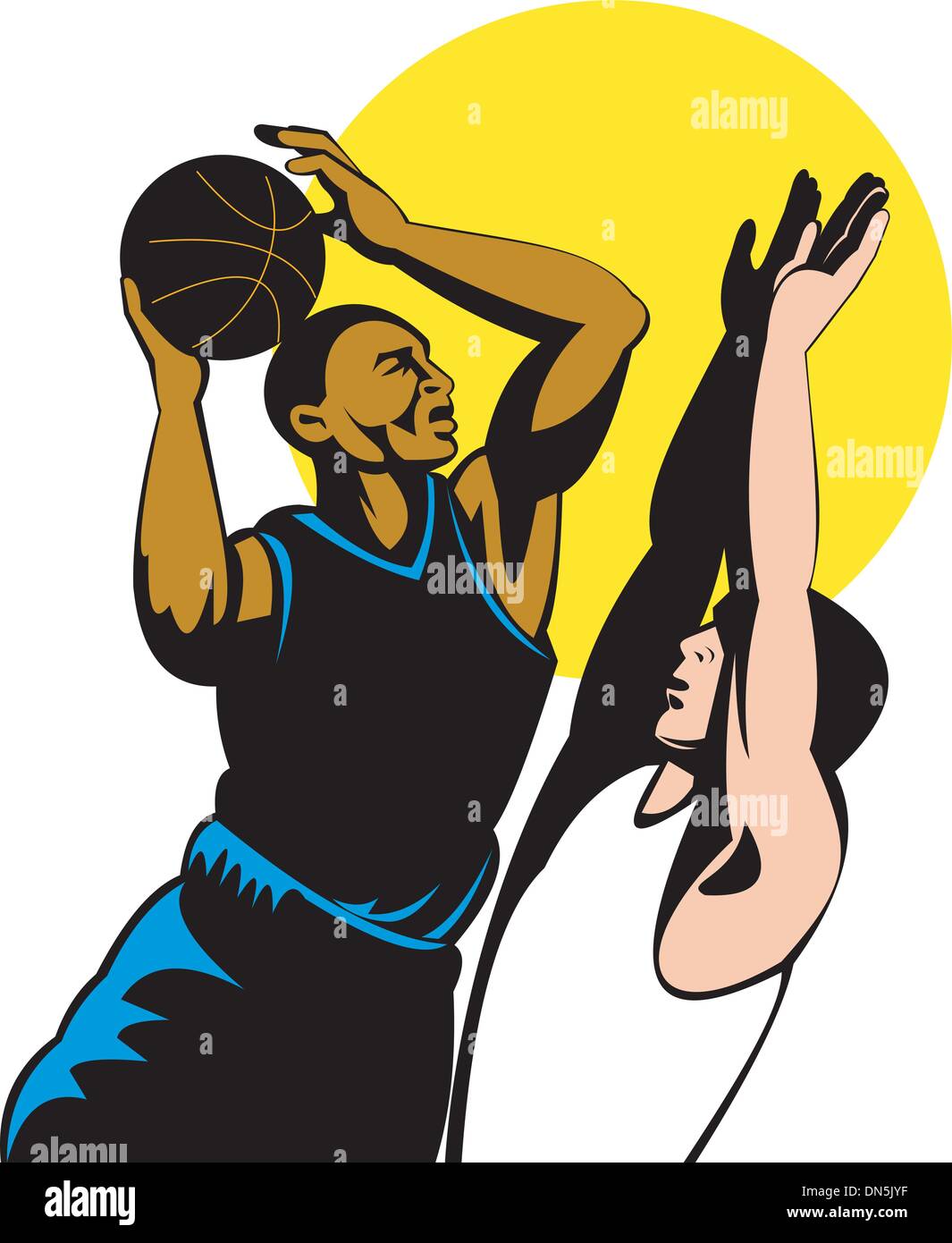 basketball player shooting ball Stock Vector Image & Art Alamy