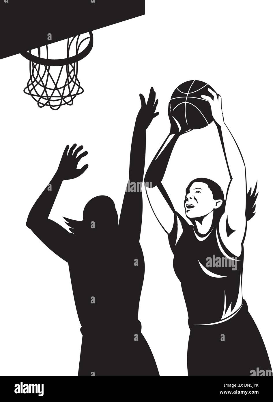 basketball player laying up ball Stock Vector Image & Art - Alamy