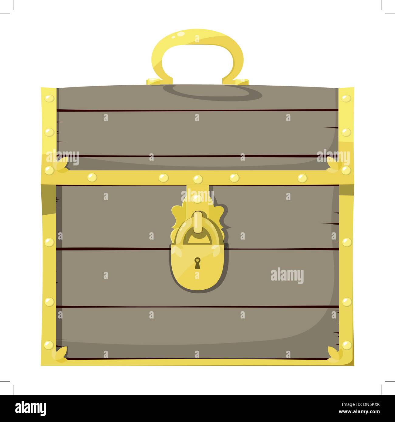 Closed pirate chest Stock Vector