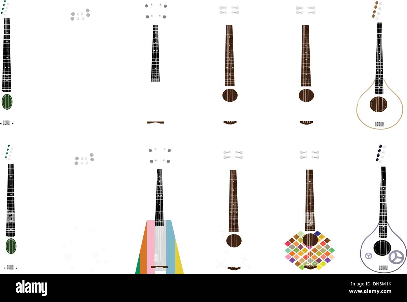 Ukulele guitars background Stock Vector Images - Alamy