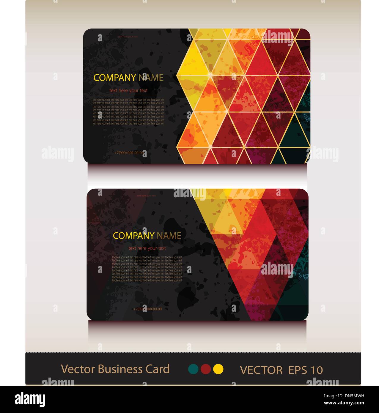 Set of abstract geometric business card Stock Vector Image & Art - Alamy
