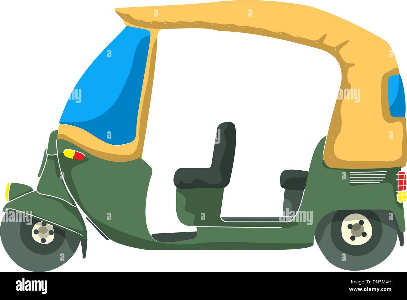 Rickshaw Cartoon Stock Vector Image Art Alamy