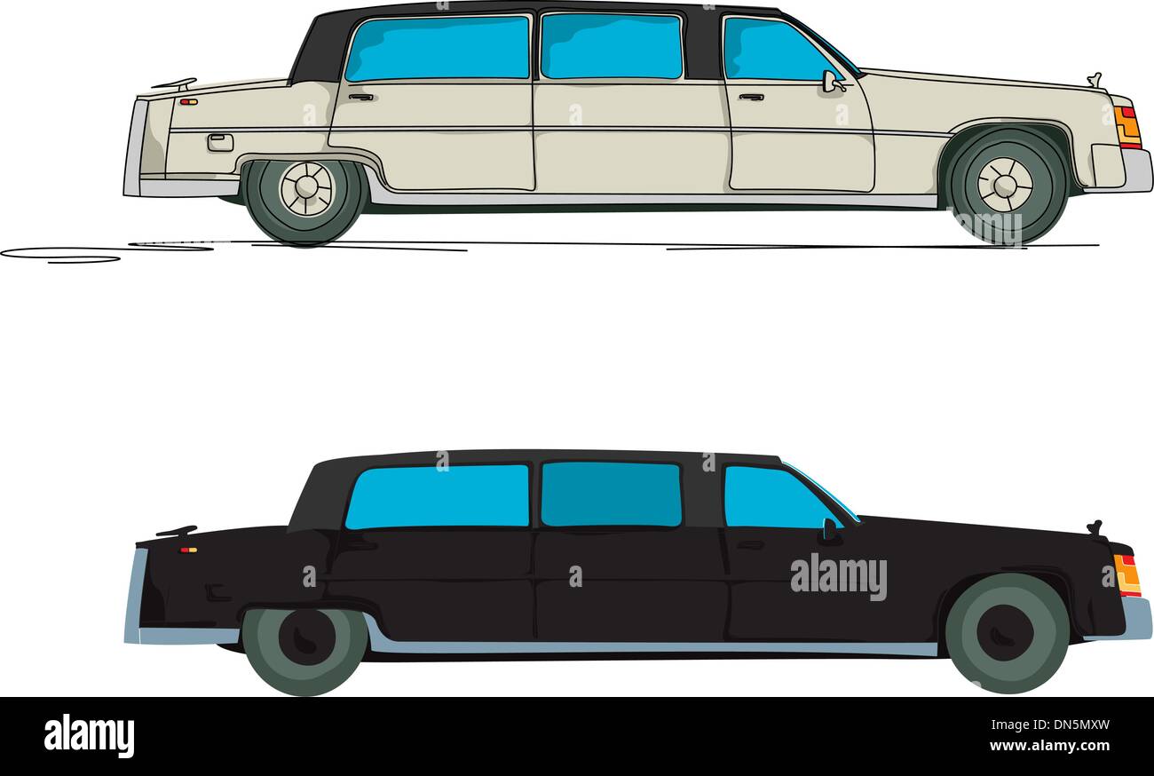 Cartoon limousine Stock Vector