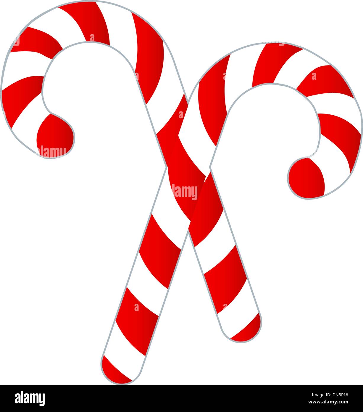 Candy Canes Isolated on White Stock Vector Image & Art Alamy