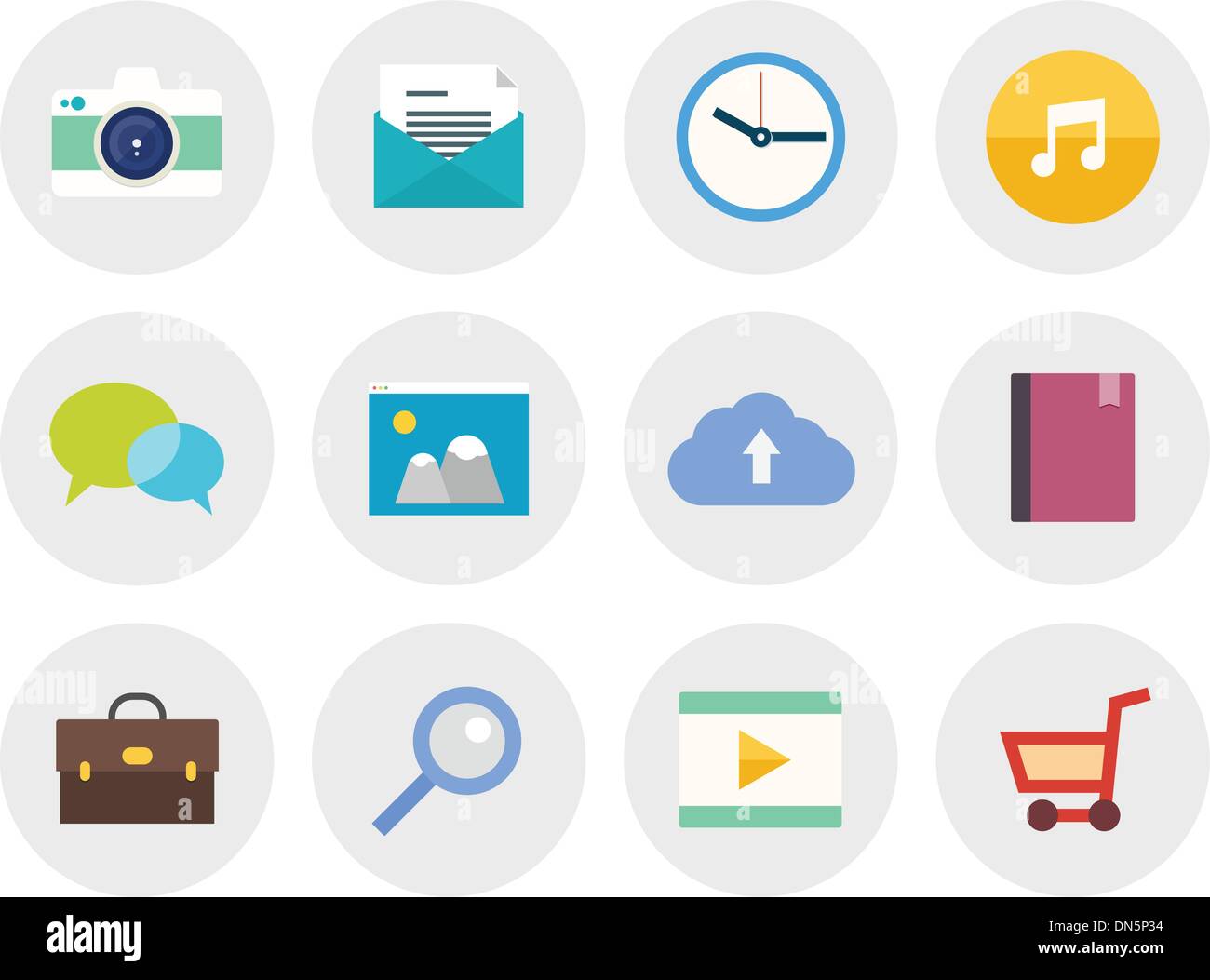 Modern flat icons set Stock Vector Image & Art - Alamy