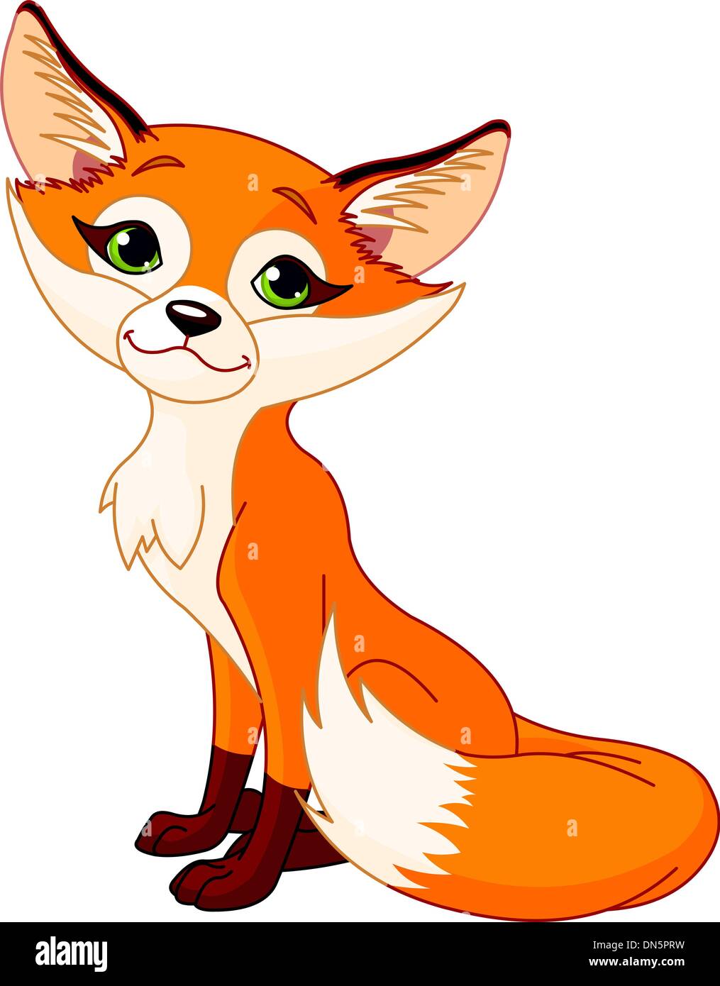 Cute cartoon fox Stock Vector