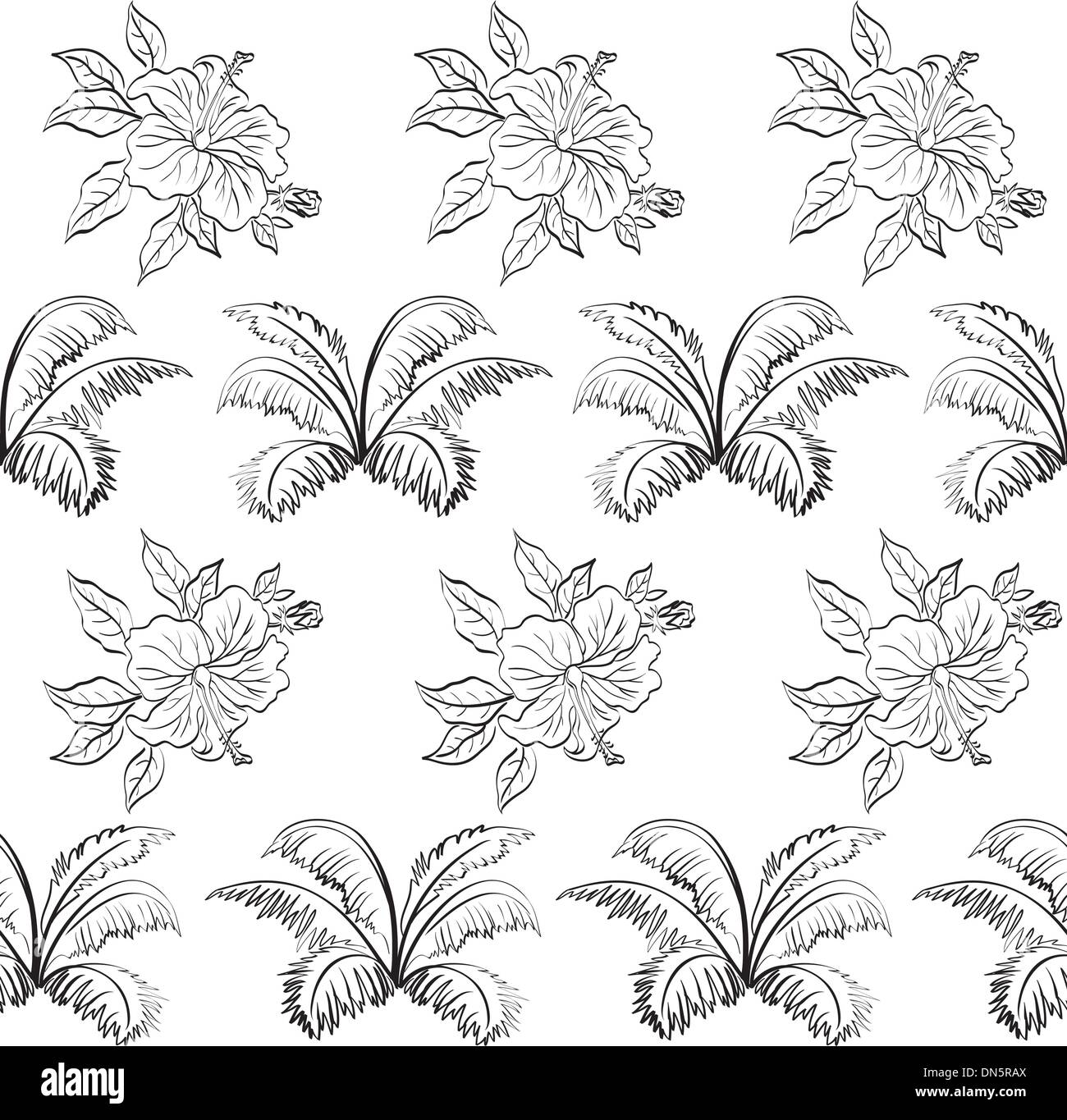 Seamless floral background, outline Stock Vector Image & Art Alamy