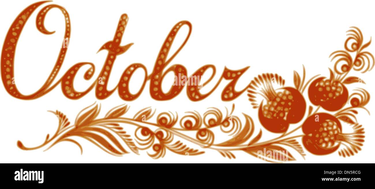 October the name of the month Stock Vector Image & Art - Alamy