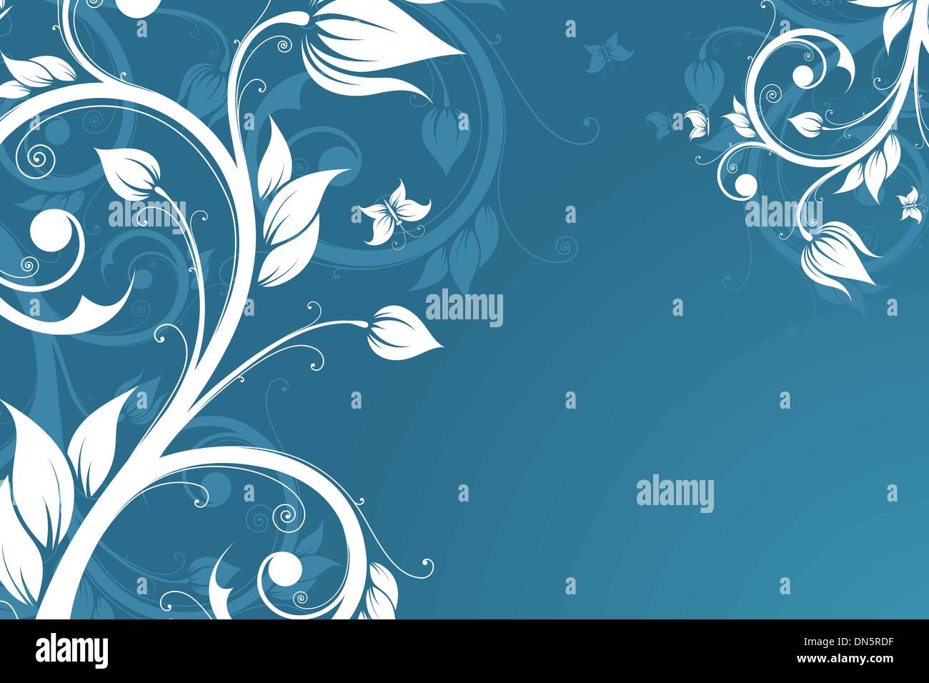 Abstract Background with flowers and butterfly Stock Vector Image & Art ...