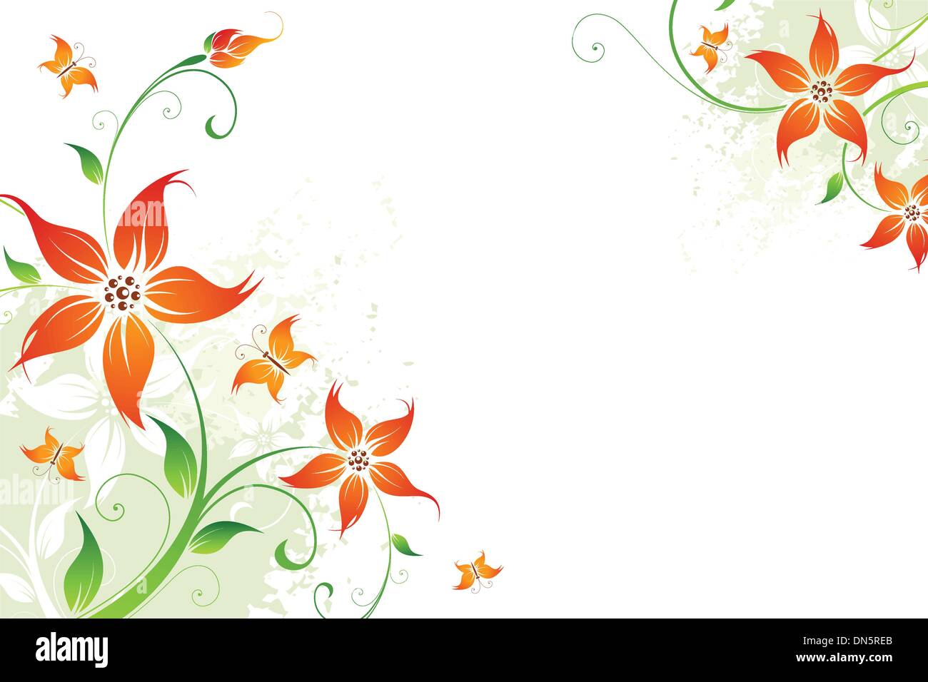 Vector grunge floral background Stock Vector Image & Art - Alamy