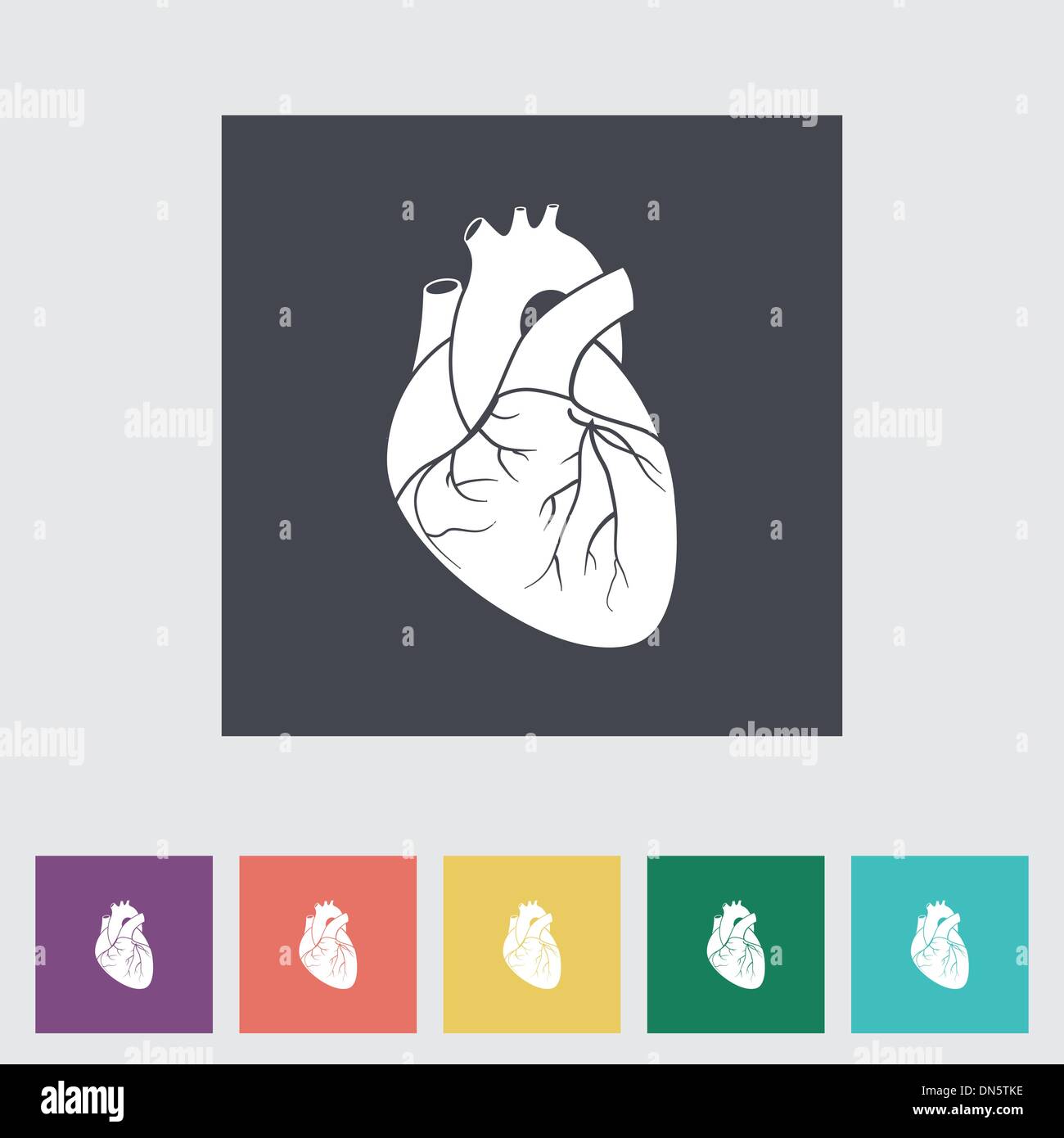 Heart flat icon Stock Vector Image & Art - Alamy