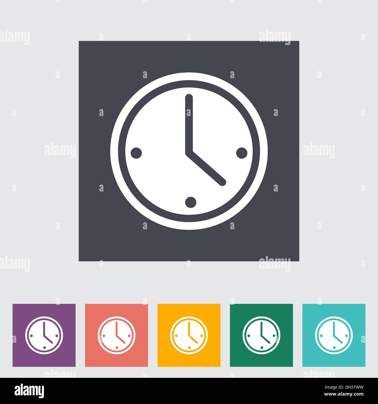 Clock Flat Icon Stock Vector Image Art Alamy