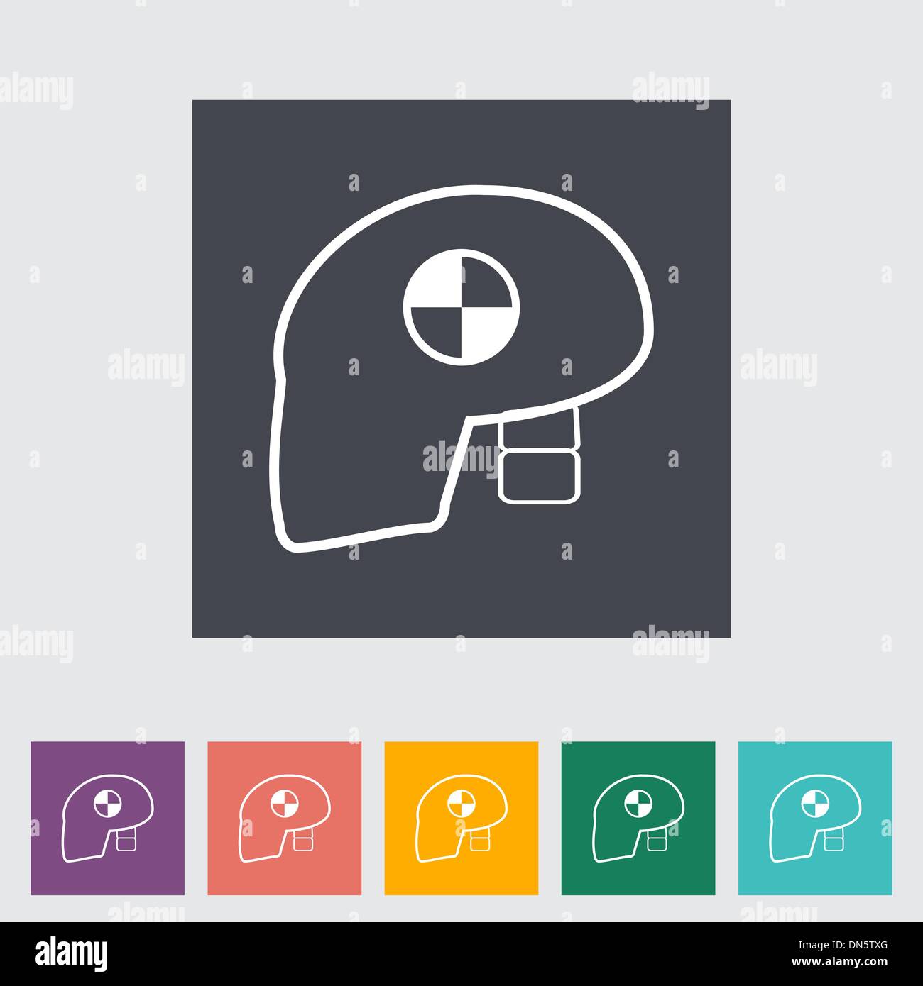 Icon dummy's head for crash test. Stock Vector