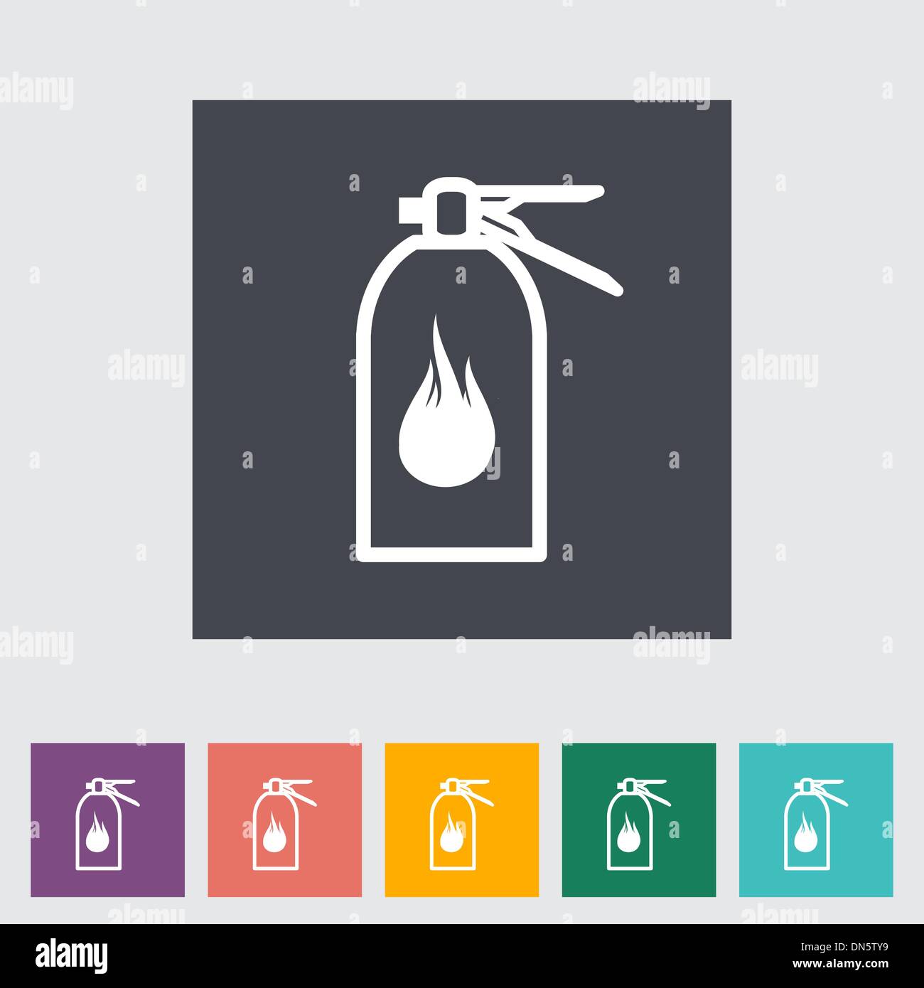 Fire extinguisher flat icon. Stock Vector