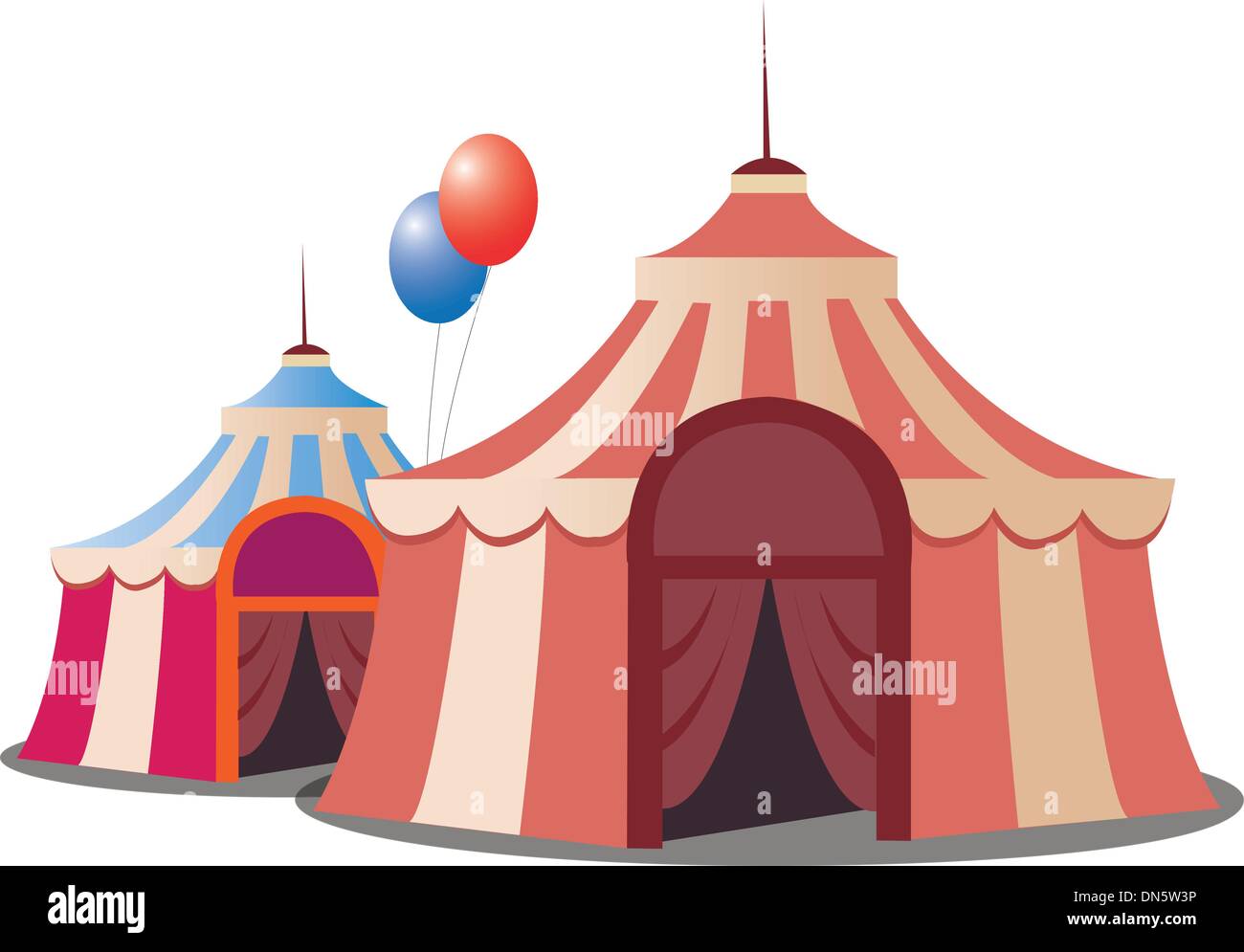 stylized circus tent, isolated on white background Stock Vector Image ...