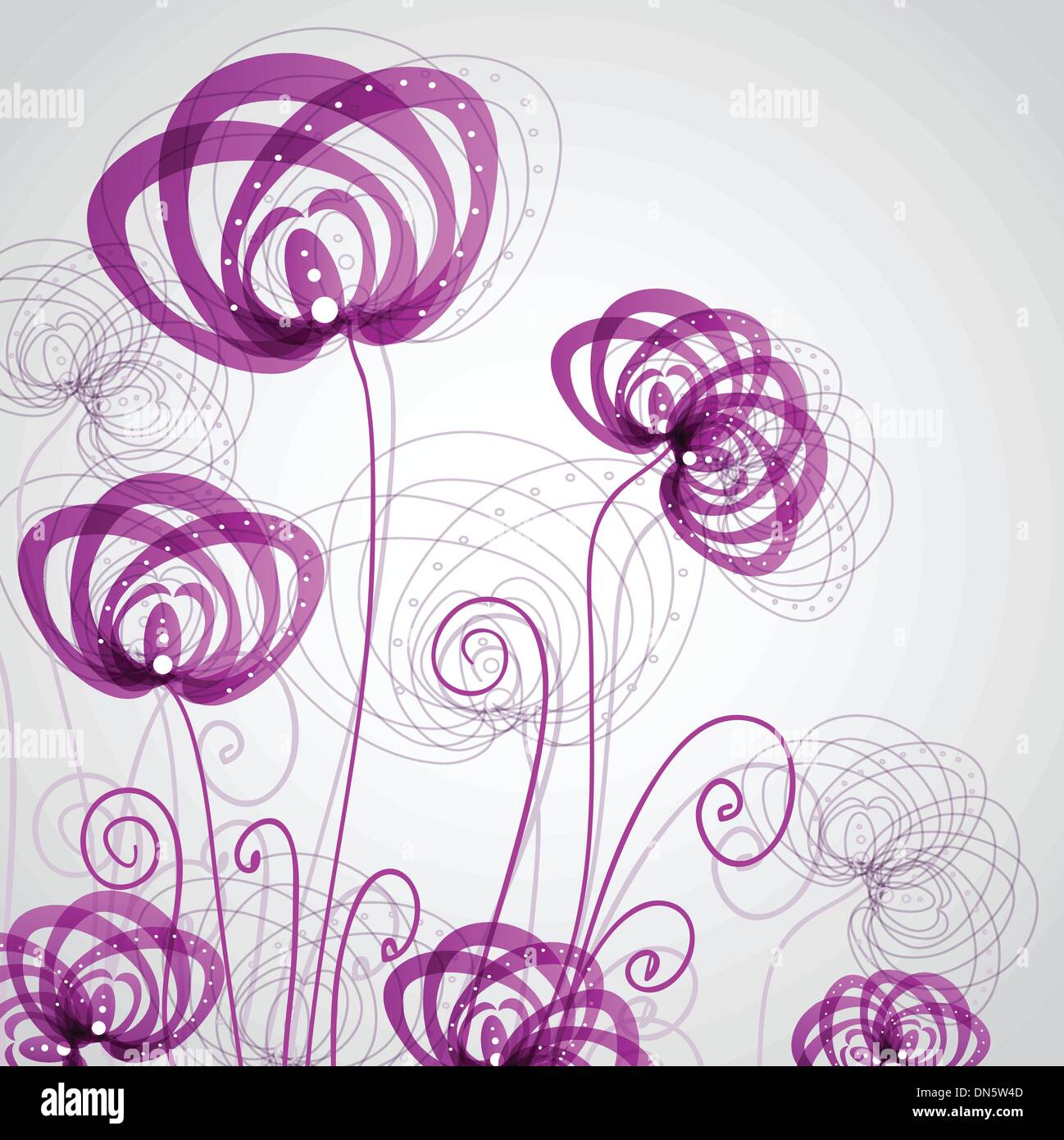 Abstract violet flowers Stock Vector