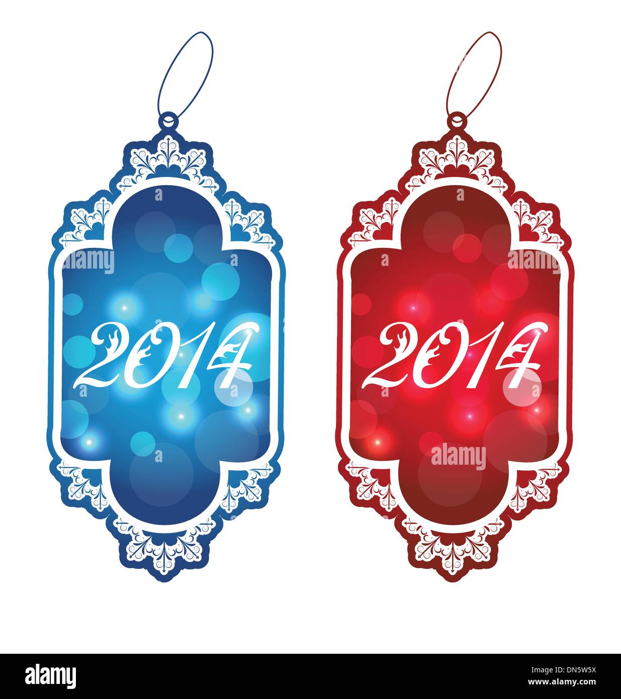 Christmas set labels isolated on white background Stock Vector Image