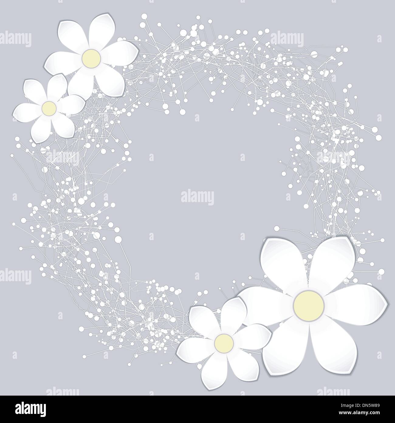 White Paper Flower Card Design Stock Vector Image & Art Alamy