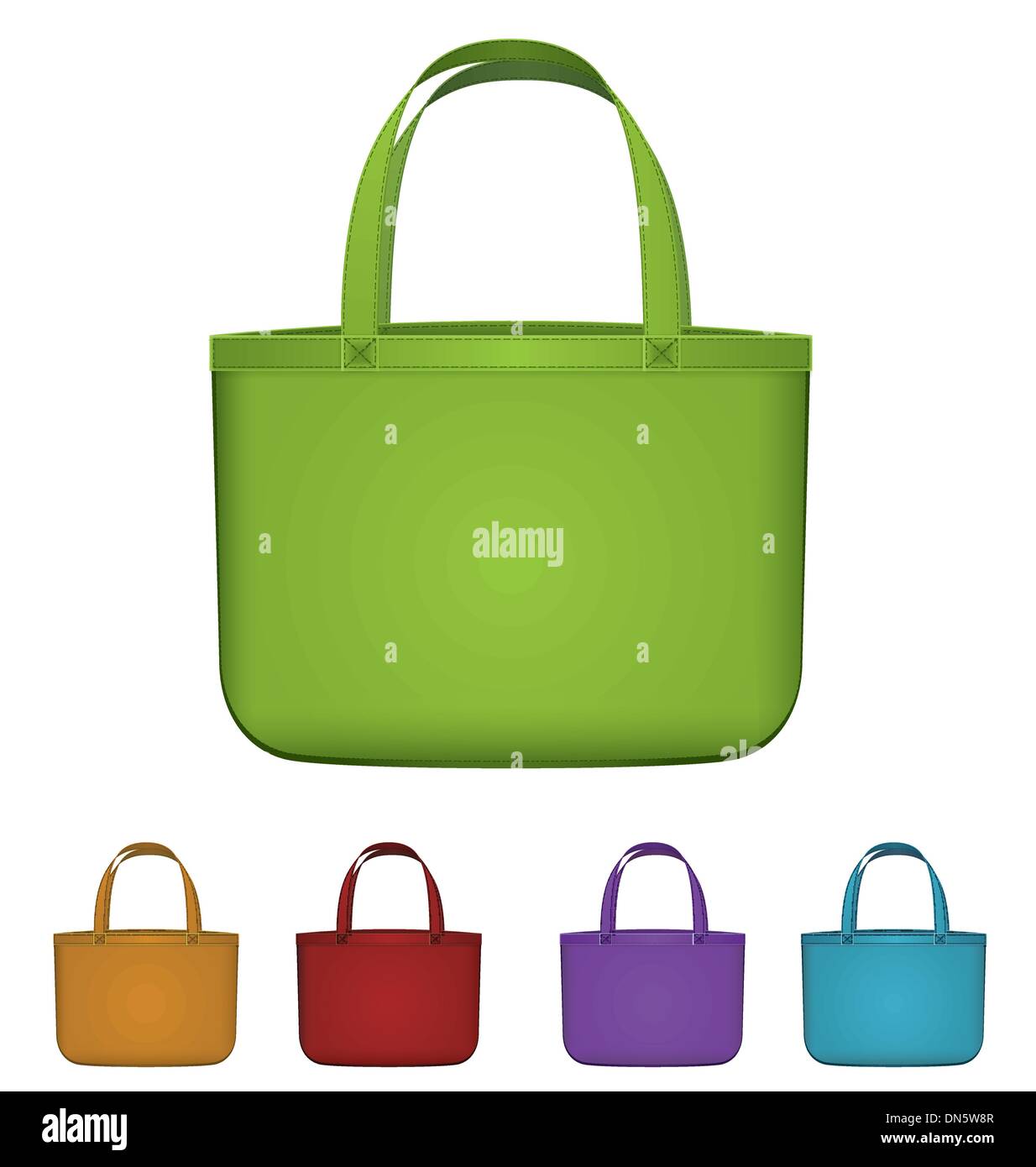 Green reusable bag vector Stock Vector