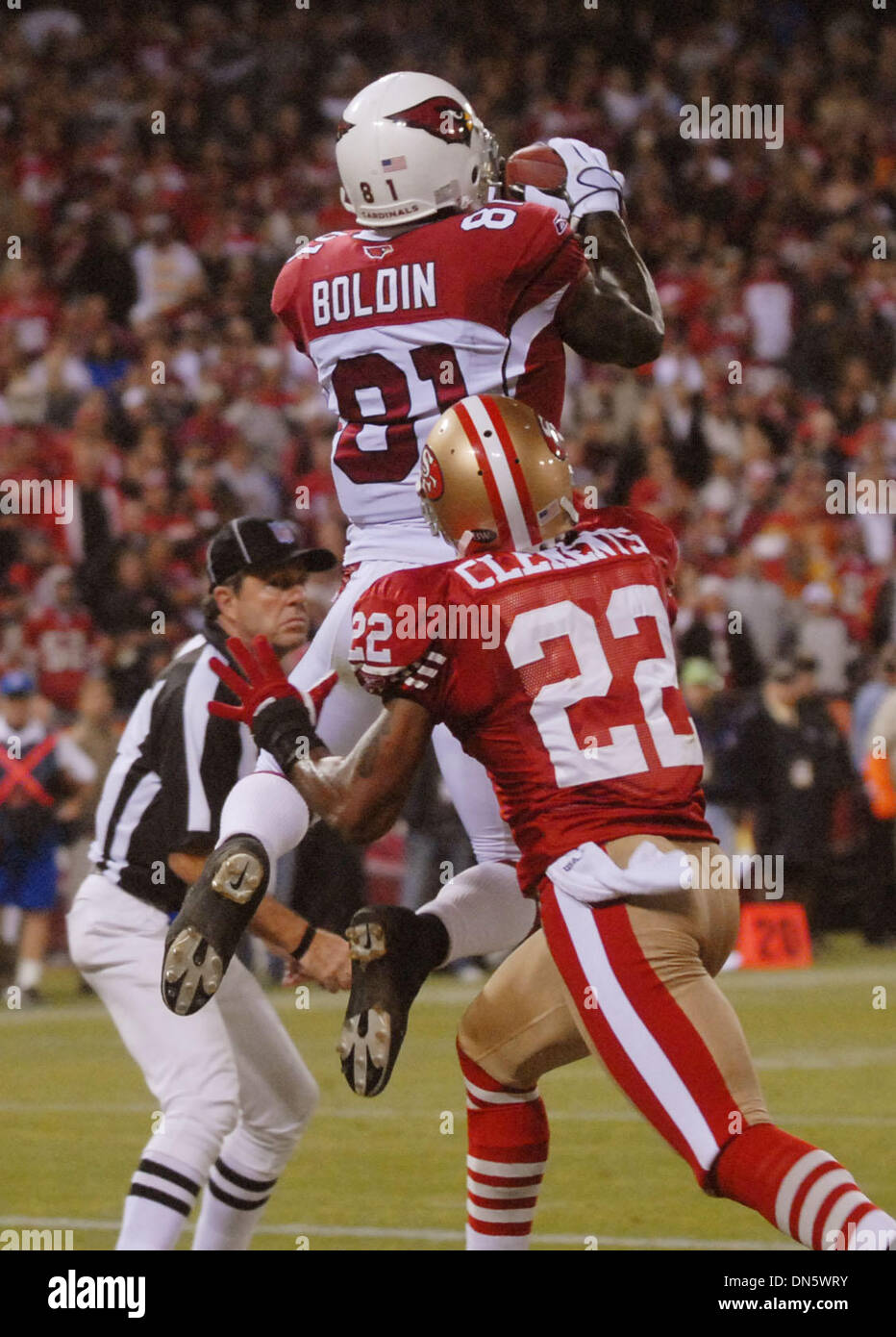 Arizona Cardinals wide receiver Anquan Boldin goes up for the ball
