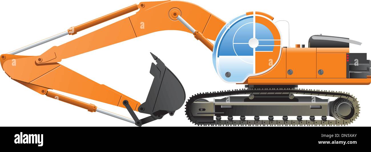 excavator Stock Vector