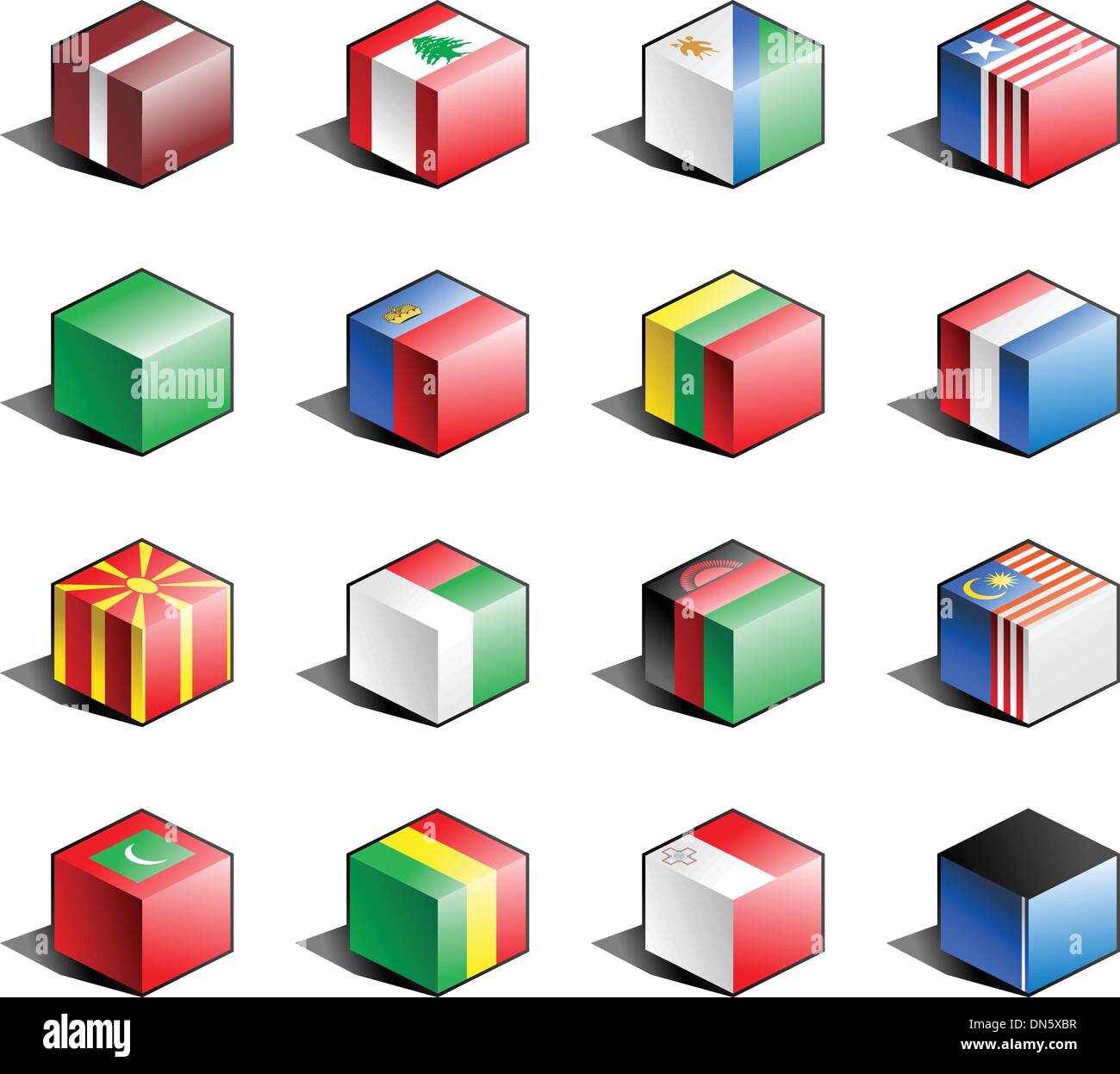 Flag icon set (part 7) Stock Vector