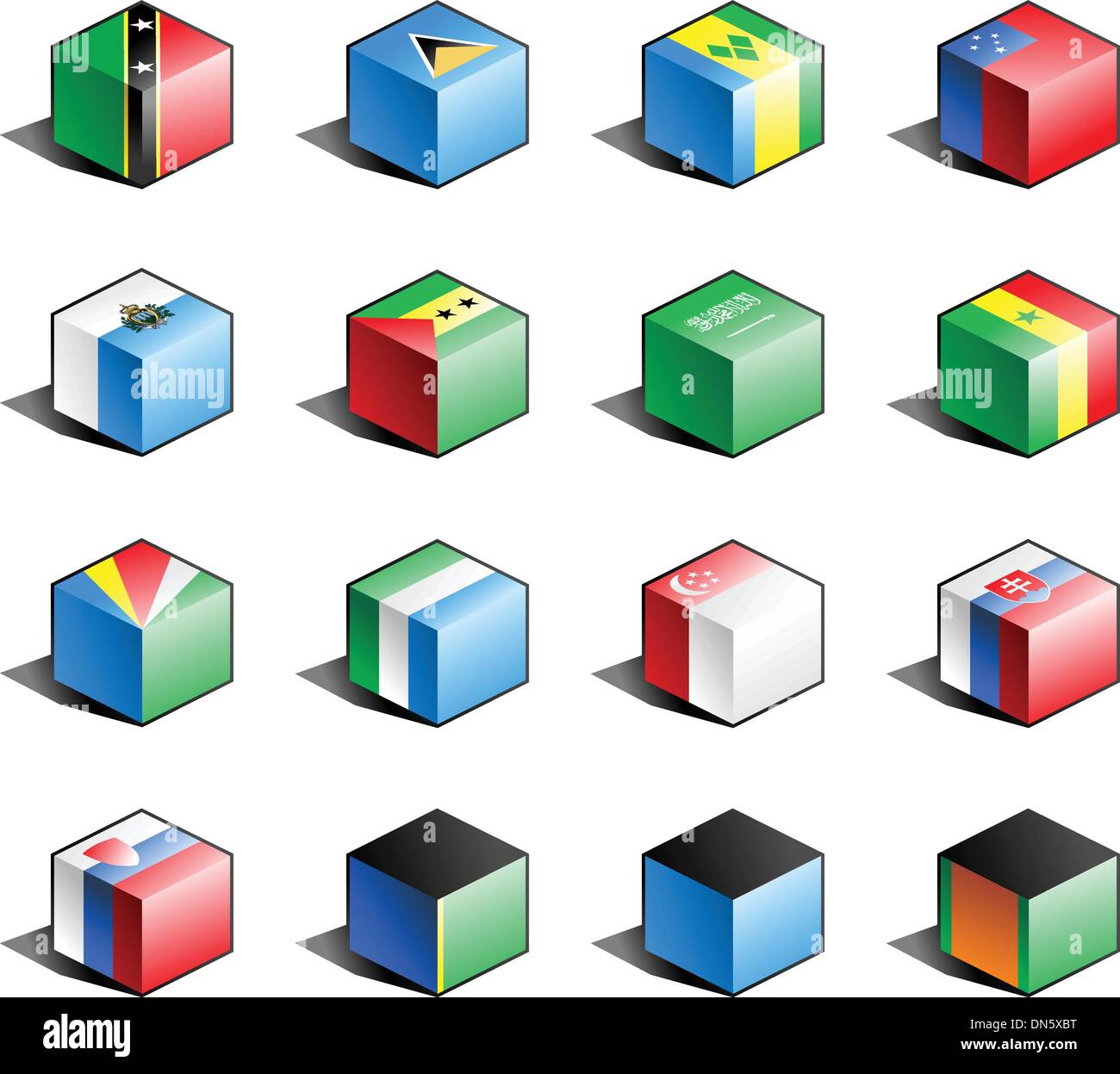 Flag icon set (part 10) Stock Vector
