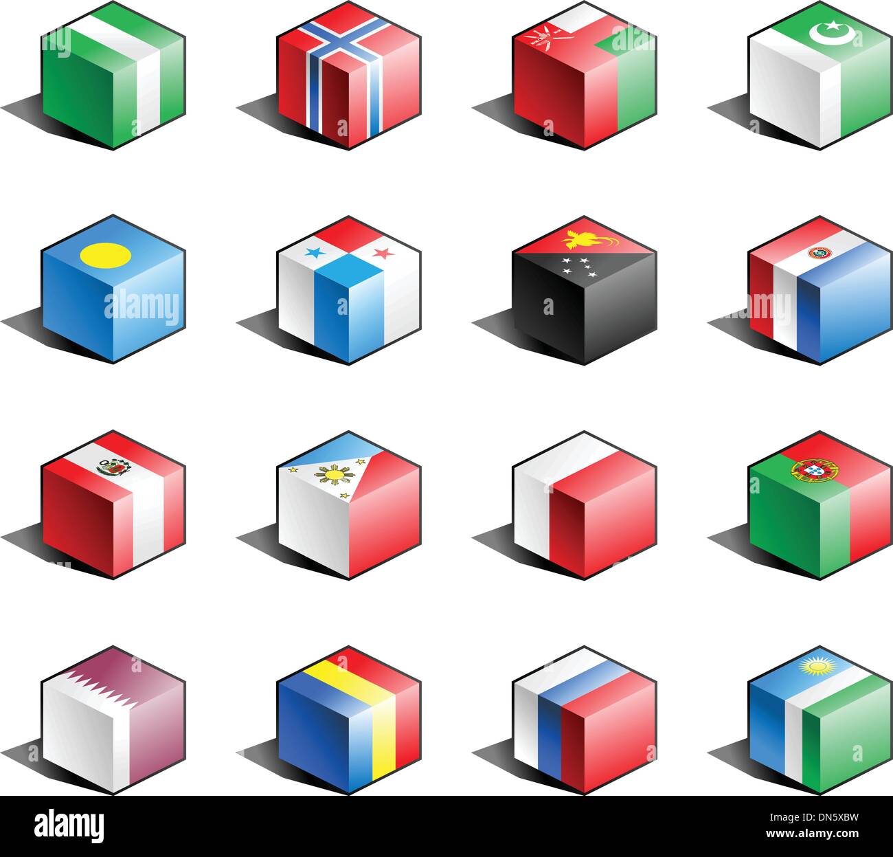 Flag icon set (part 9) Stock Vector