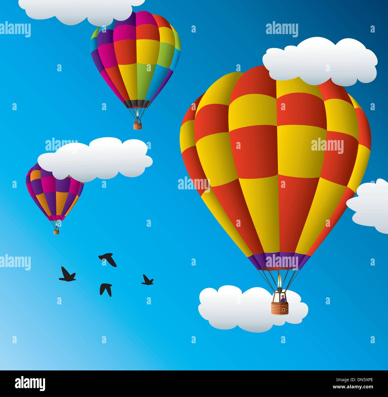 創作【Happy balloon】A5 手描きイラスト 下絵付き 創作【Happy balloon】A5 手描きイラスト 下絵付き