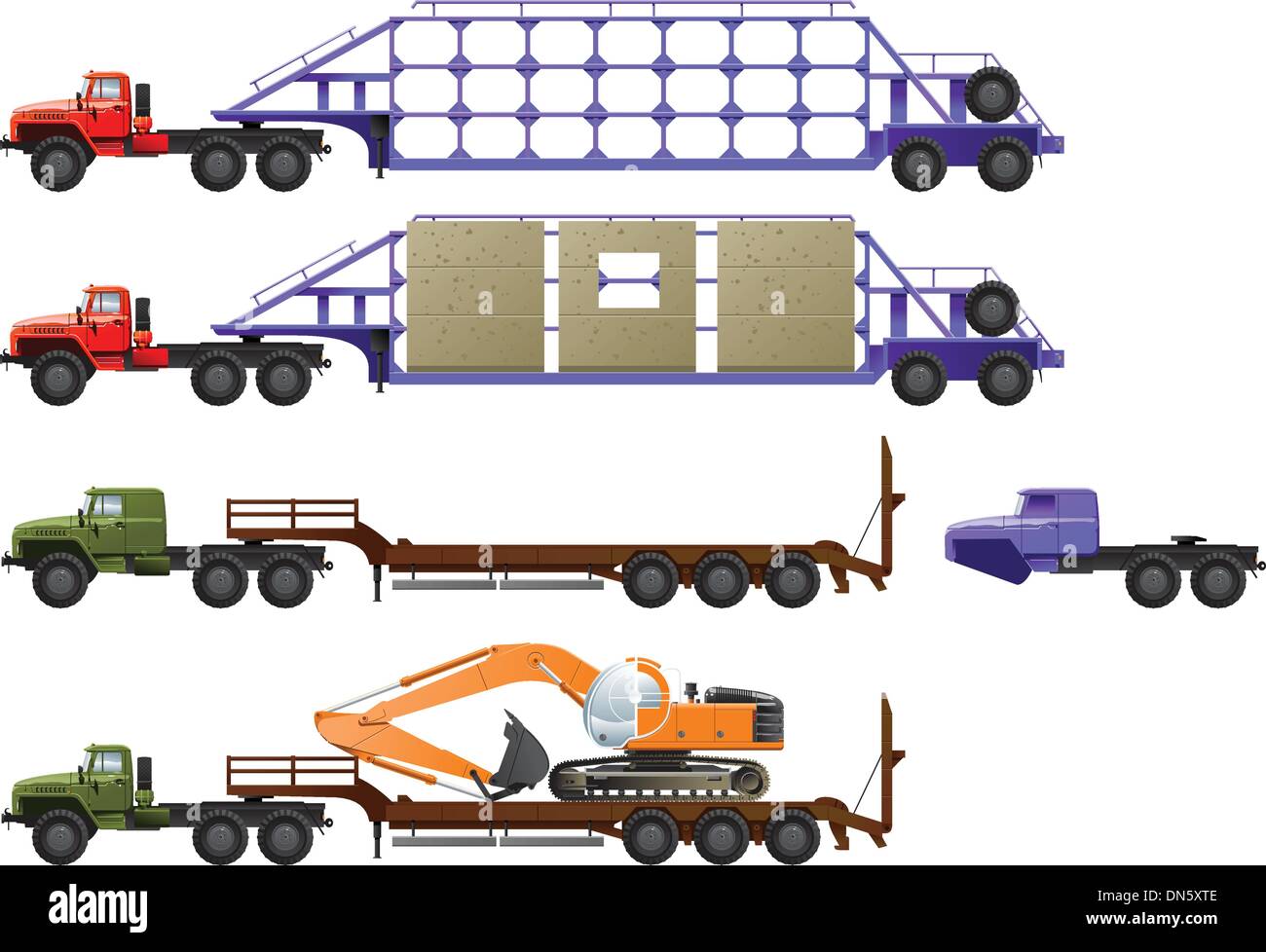 truck tractor Stock Vector