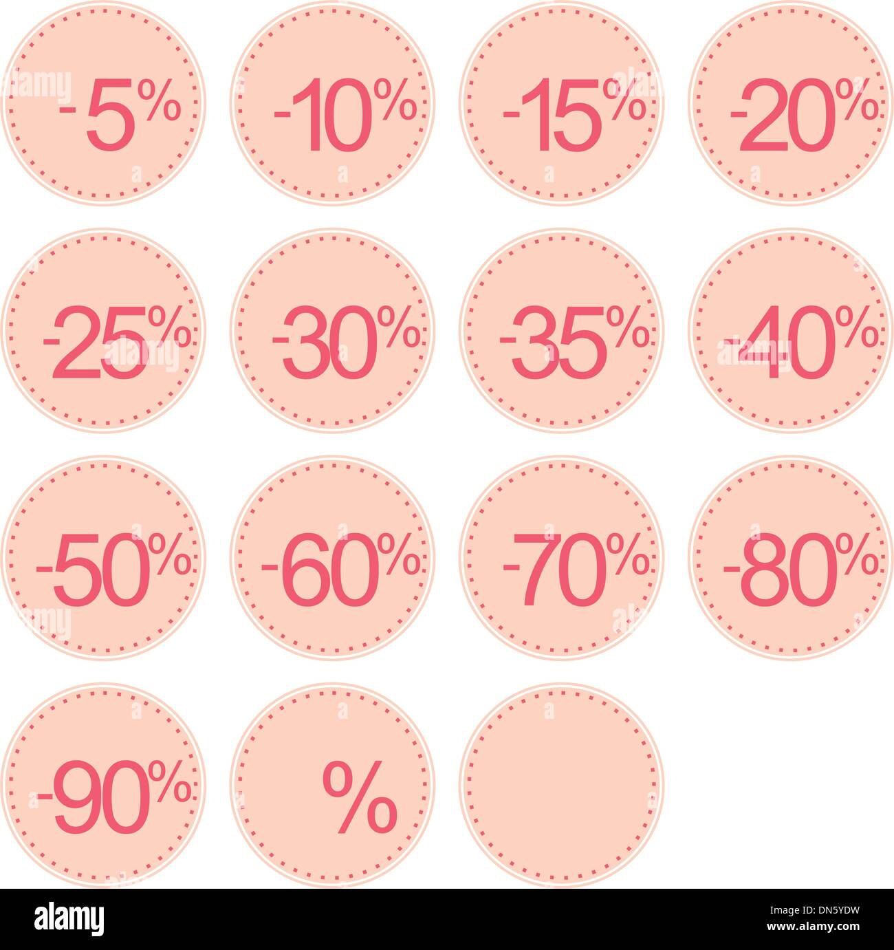 Retro Vector Pink Sale Icon Set Or Price Tag Stickers Flat Design Stock Vector Image Art Alamy