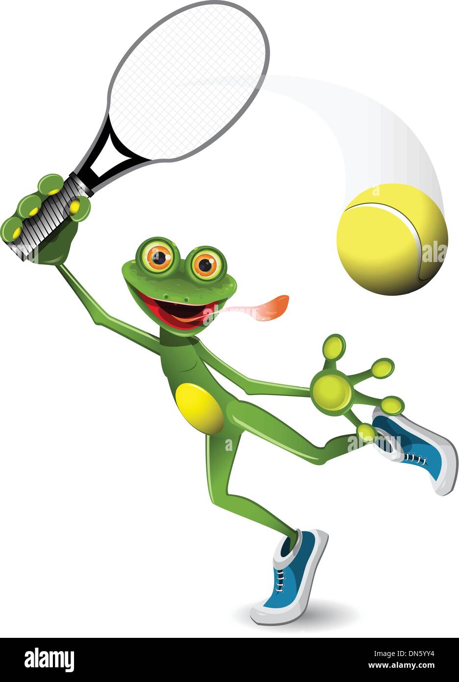 frog tennis player Stock Vector Image & Art - Alamy