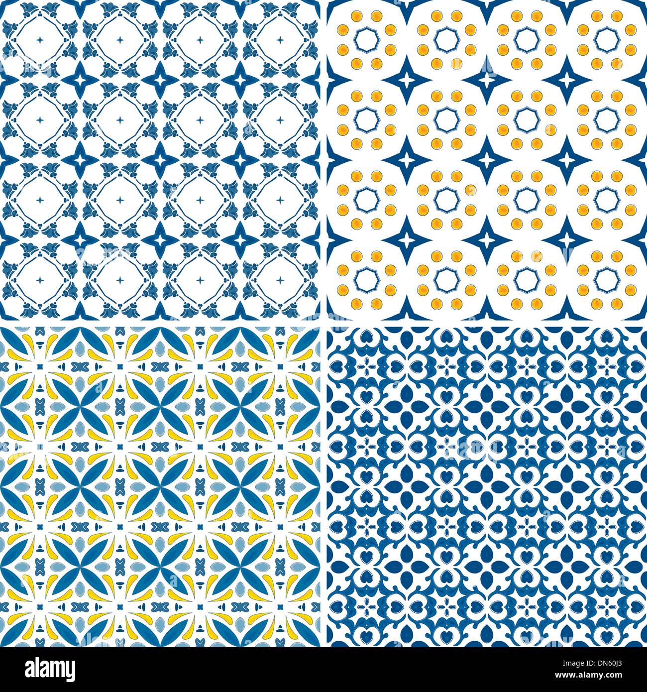 Portuguese tiles Stock Vector