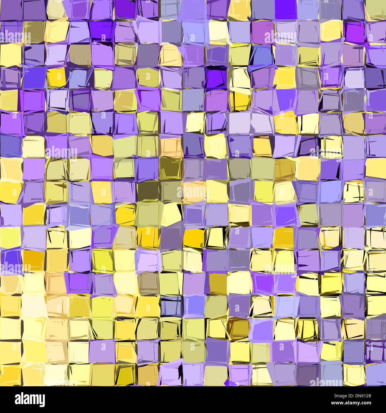 Abstract Tile Mosaic Purple Yellow Backdrop Stock Photo Alamy