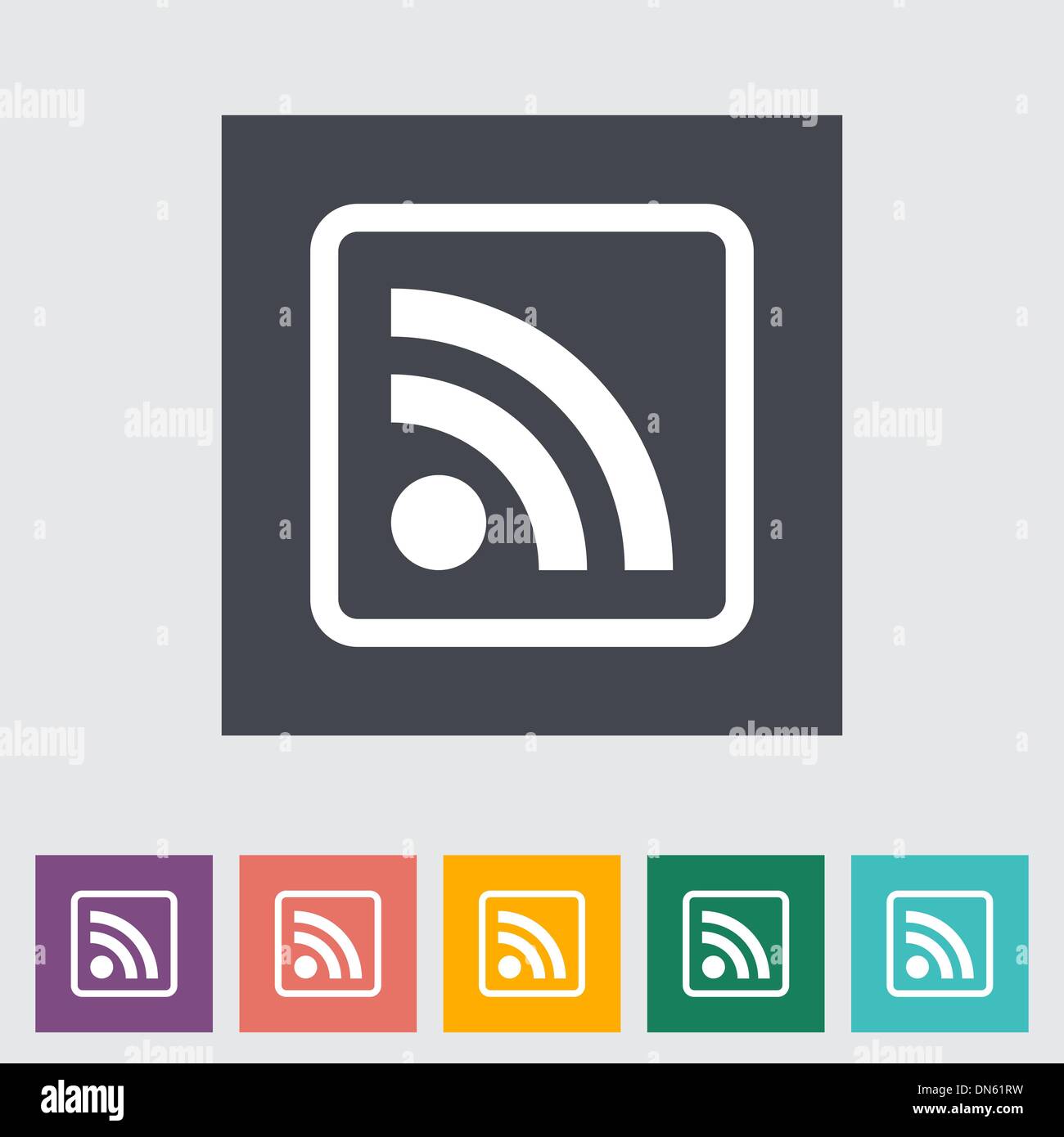 Rss flat icon. Stock Vector