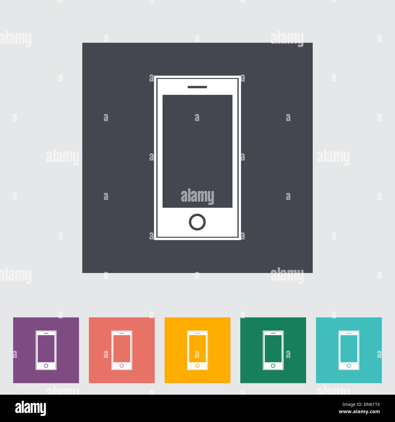 Smartphone single flat icon Stock Vector Image & Art - Alamy