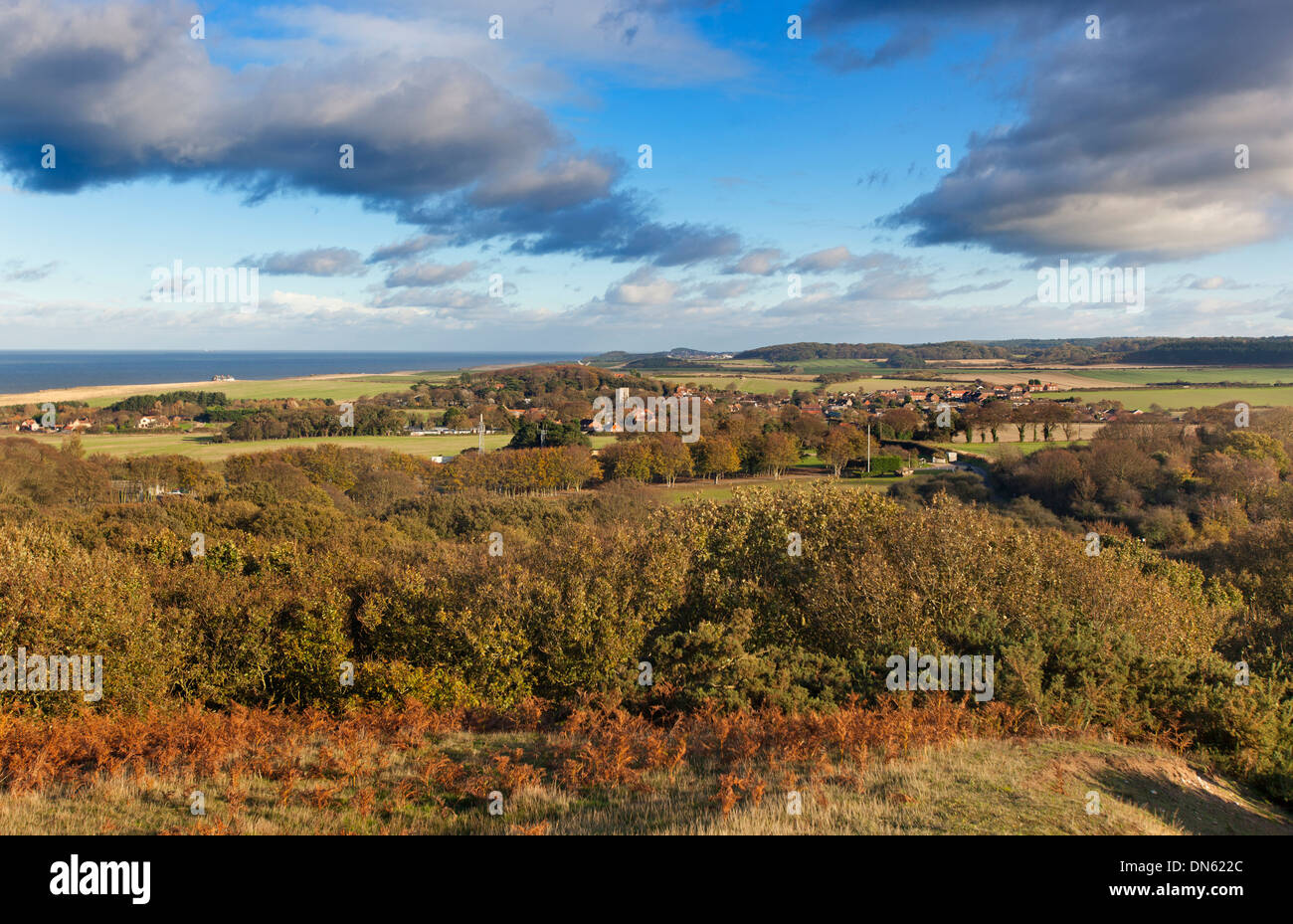 Weybourne Village and Sheringham in the distance along the Norfolk