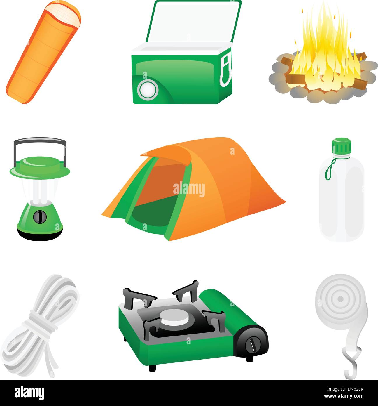 Icon set Camping Stock Vector