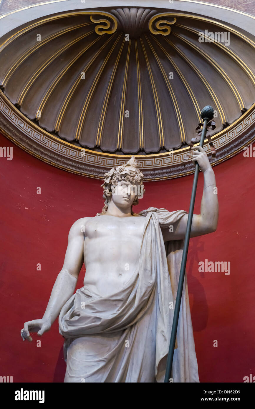 Statue of Antinous as Bacchus, Sala Rotonda, Museo PioClementino