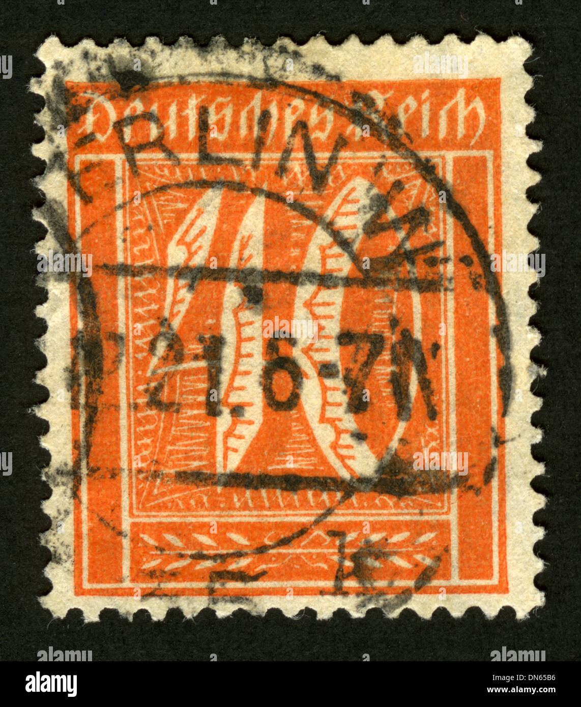 Postage stamp Germany, AM Post, post mark, stamp, post stamp Stock