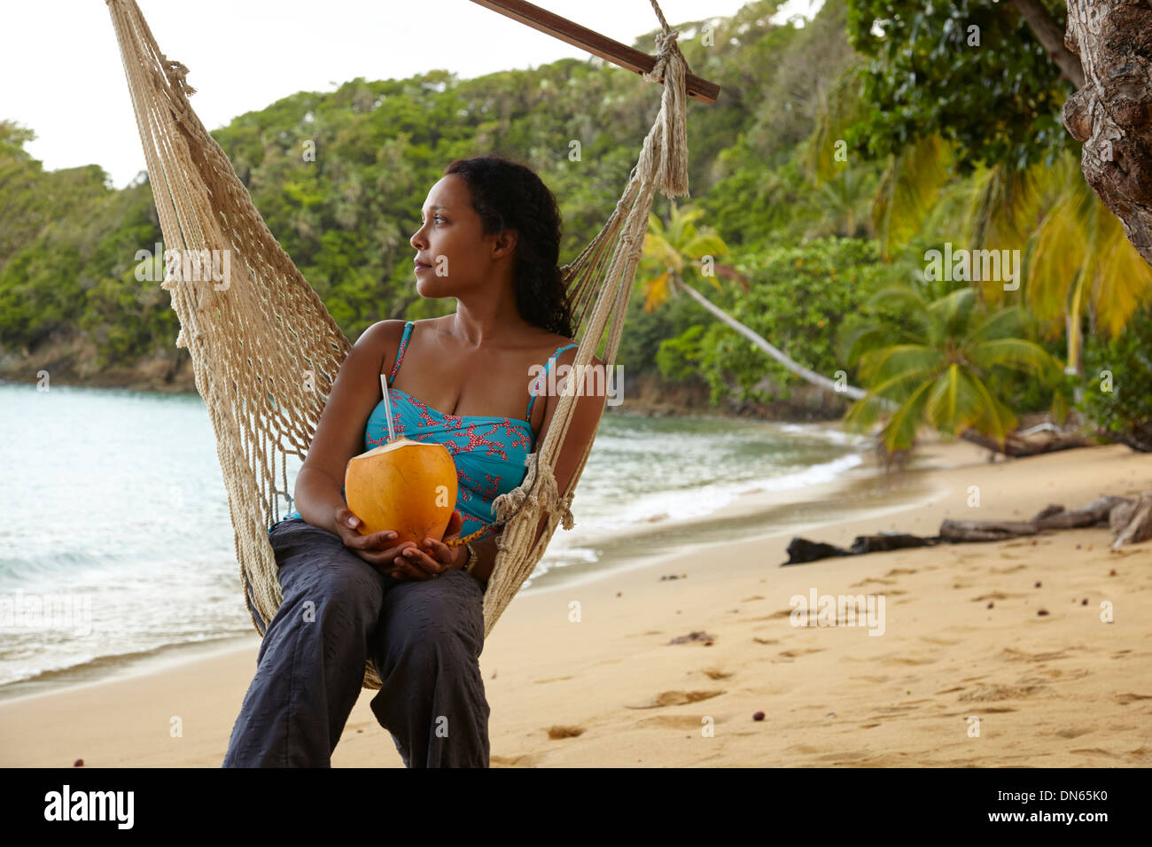 https://c8.alamy.com/comp/DN65K0/mixed-race-woman-relaxing-in-hammock-on-beach-DN65K0.jpg