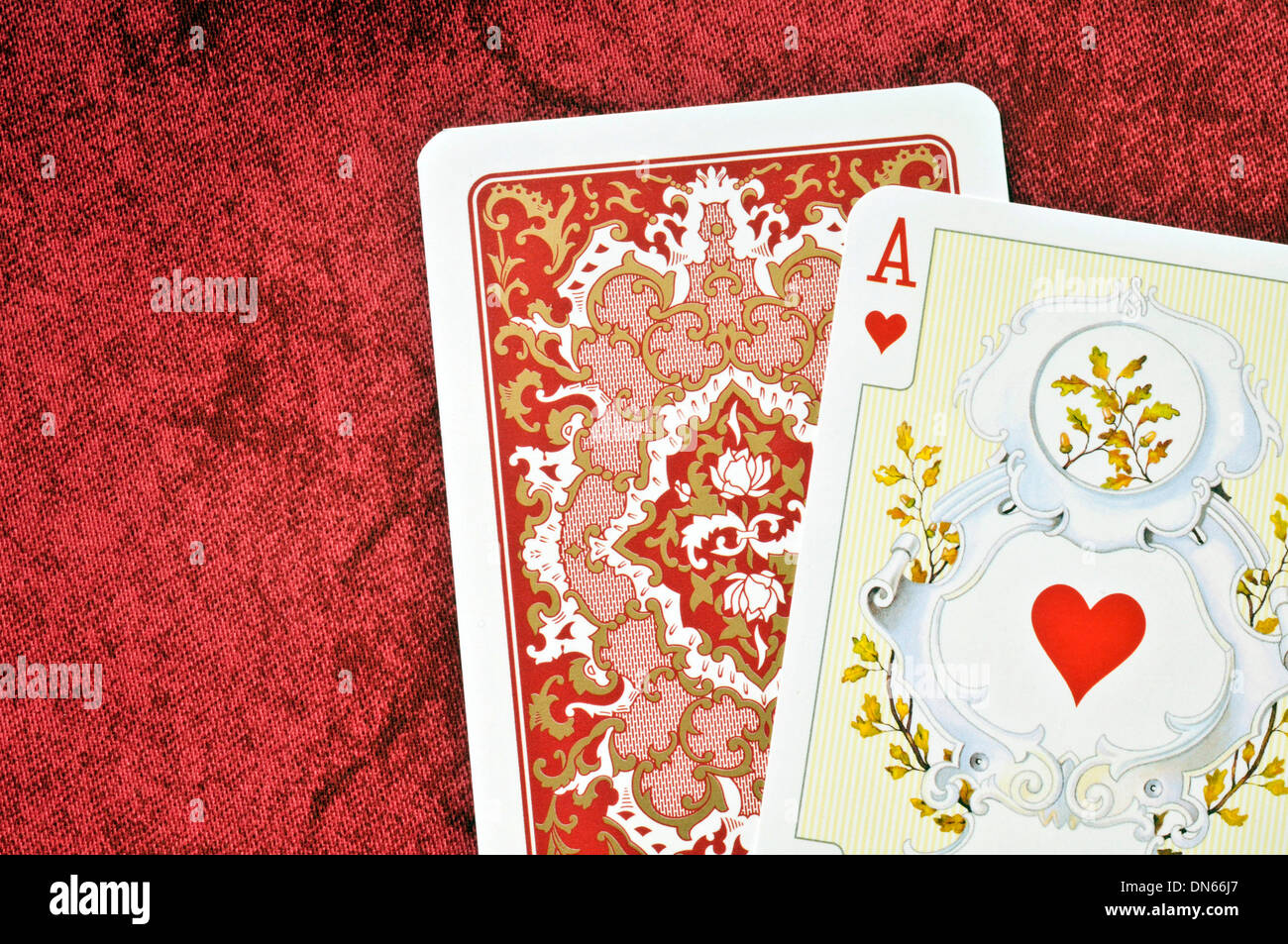 ace of Hearts playing card Stock Photo