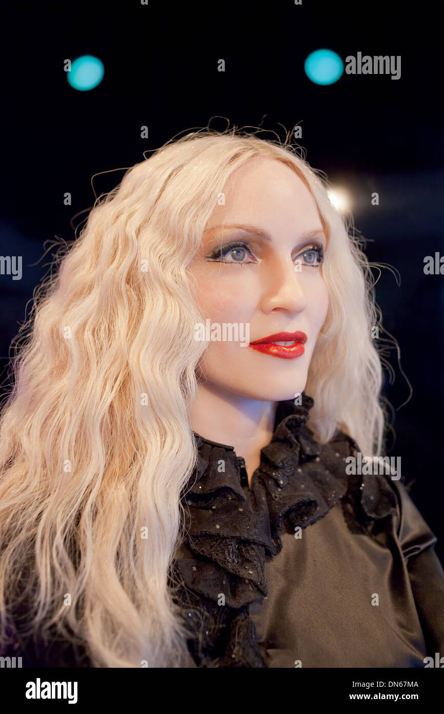 Madonna wax figure in the Madame Tussauds Amsterdam in the Netherlands. Stock Photo