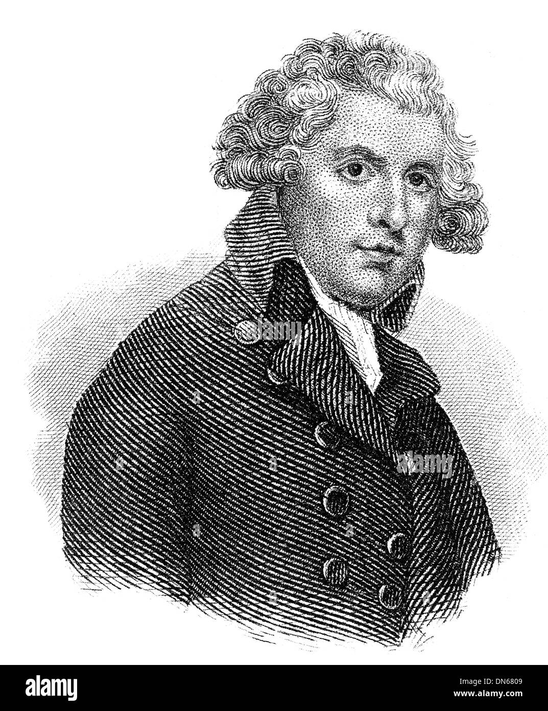 Richard Brinsley Sheridan, 1751 - 1816, an Irish playwright and politician, Stock Photo